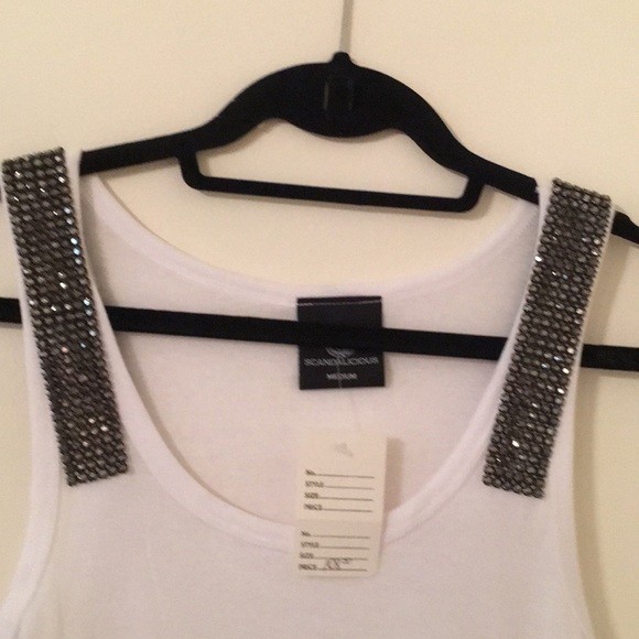 Scandalicious Tank Top with Black Crystals - Picture 2 of 8